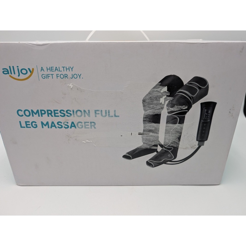 alljoy AJFLM22 Compression Full Leg Massager Black Heating Vibration Adjustable